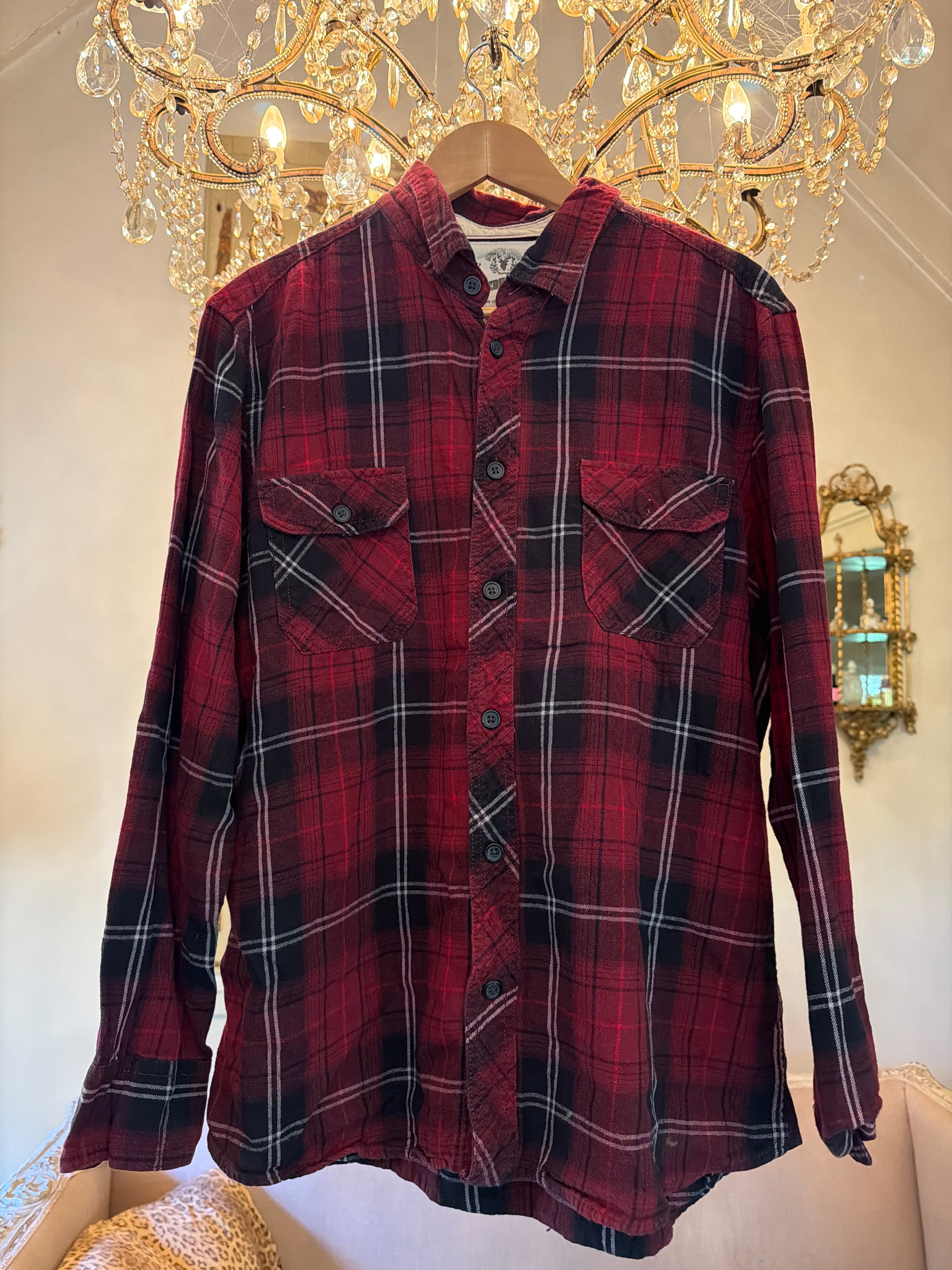 Vintage Flannel - original logo - Number 55 - Size - X Large