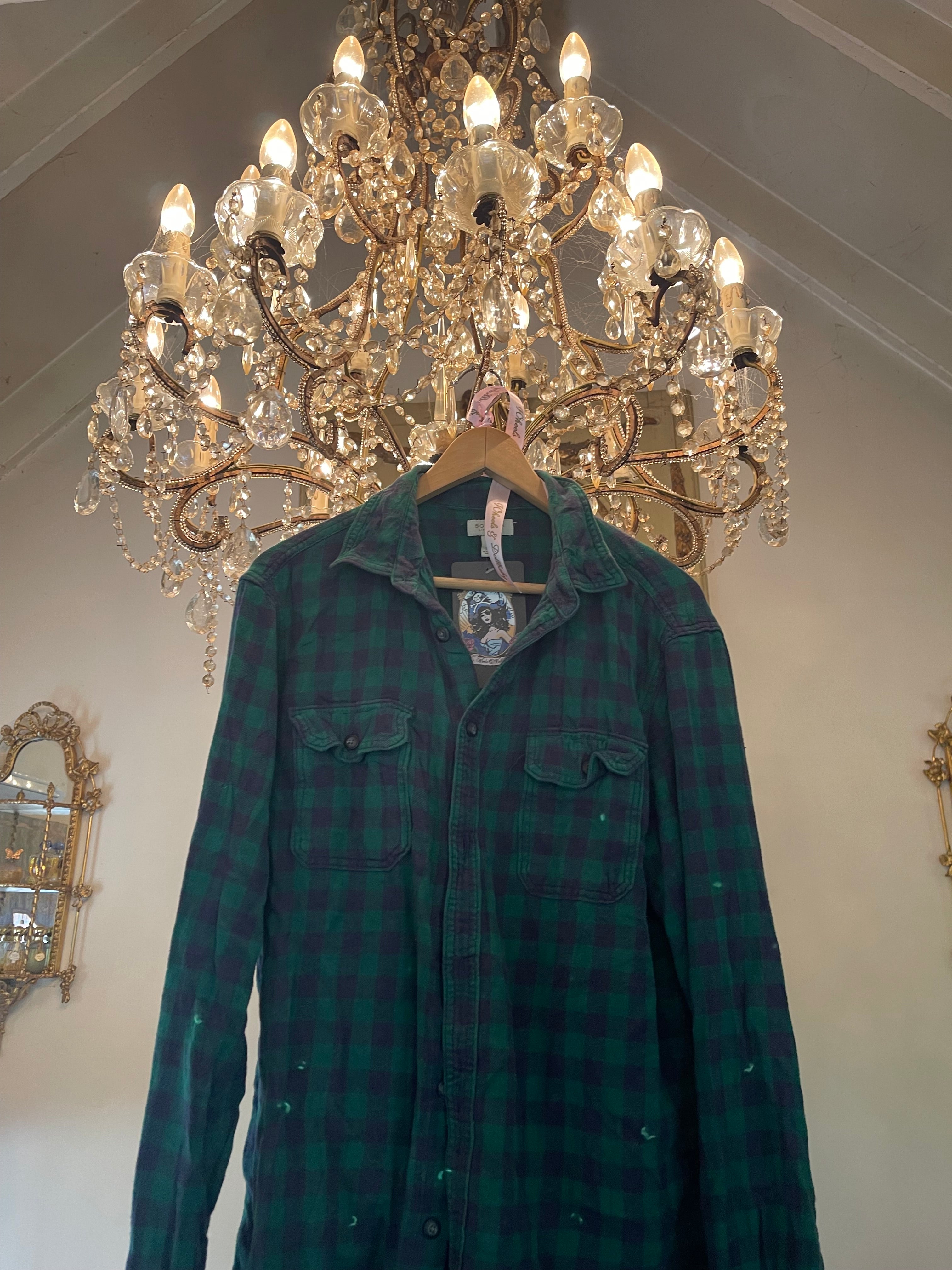 Vintage Flannel - original logo print  - Number 32 Size - M