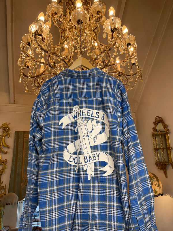 Vintage Flannel Shirt - Original Logo Design - Number - 45 - size XL
