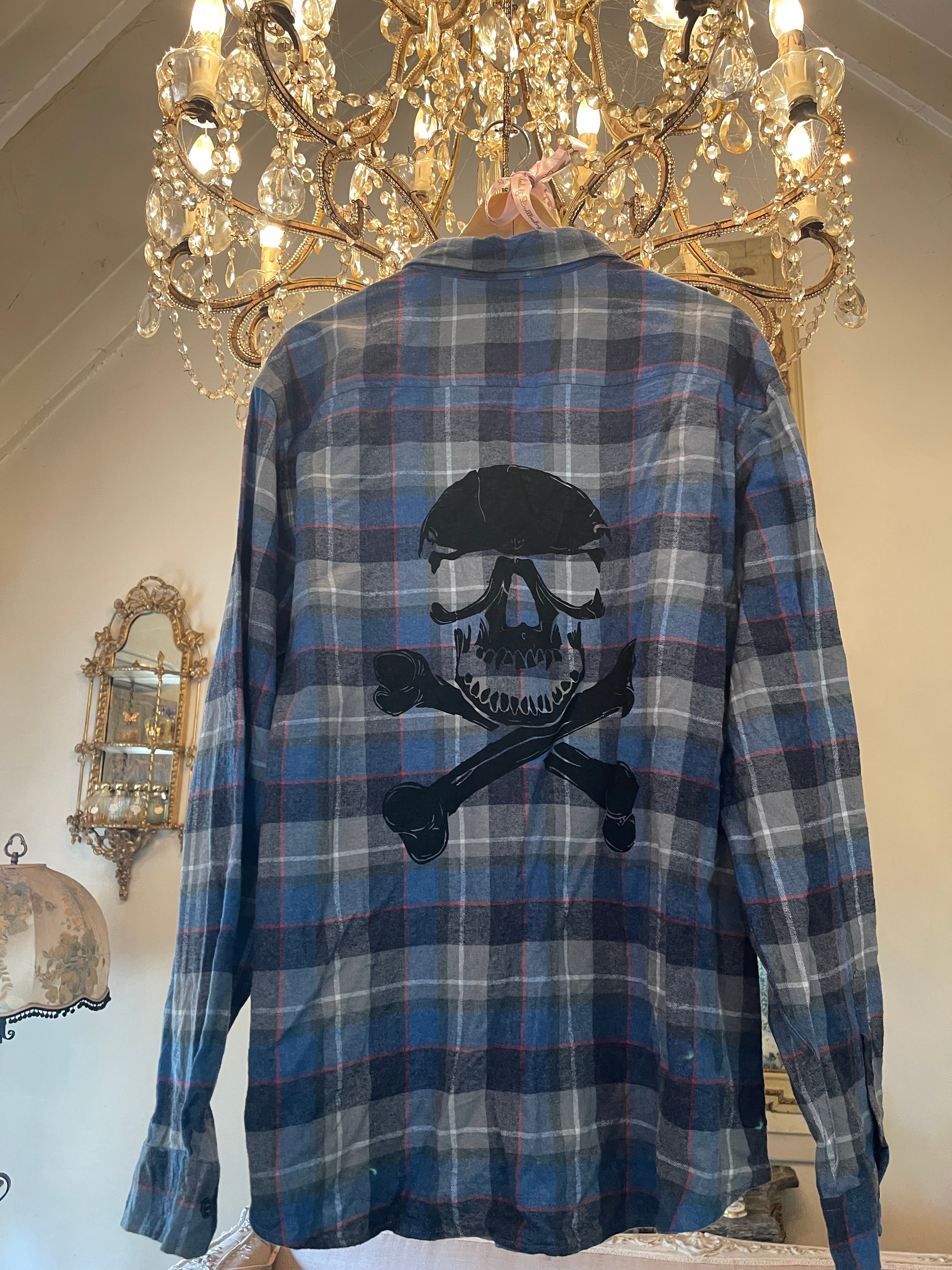 Vintage Flannel Skull logo XXL men’s