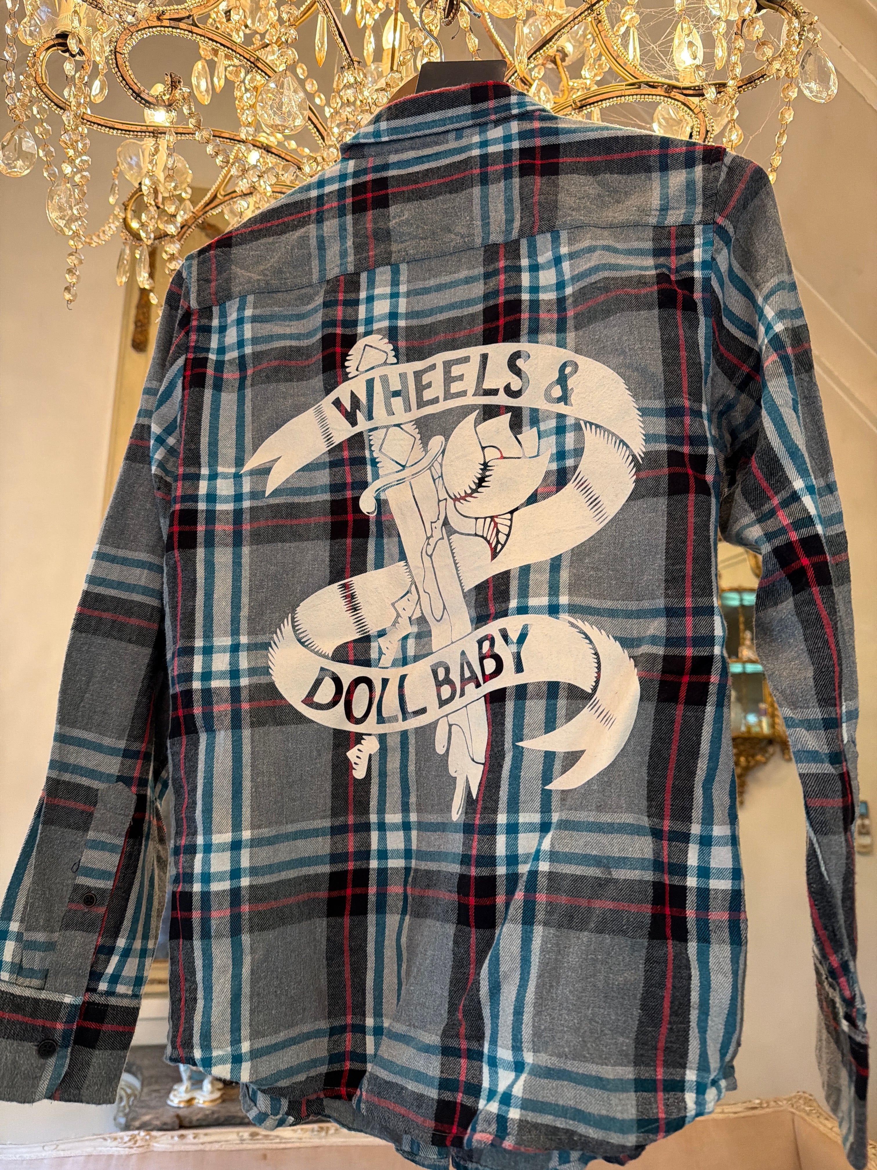 Vintage Flannel - Original logo print  - Number 6  - Size - Medium men’s