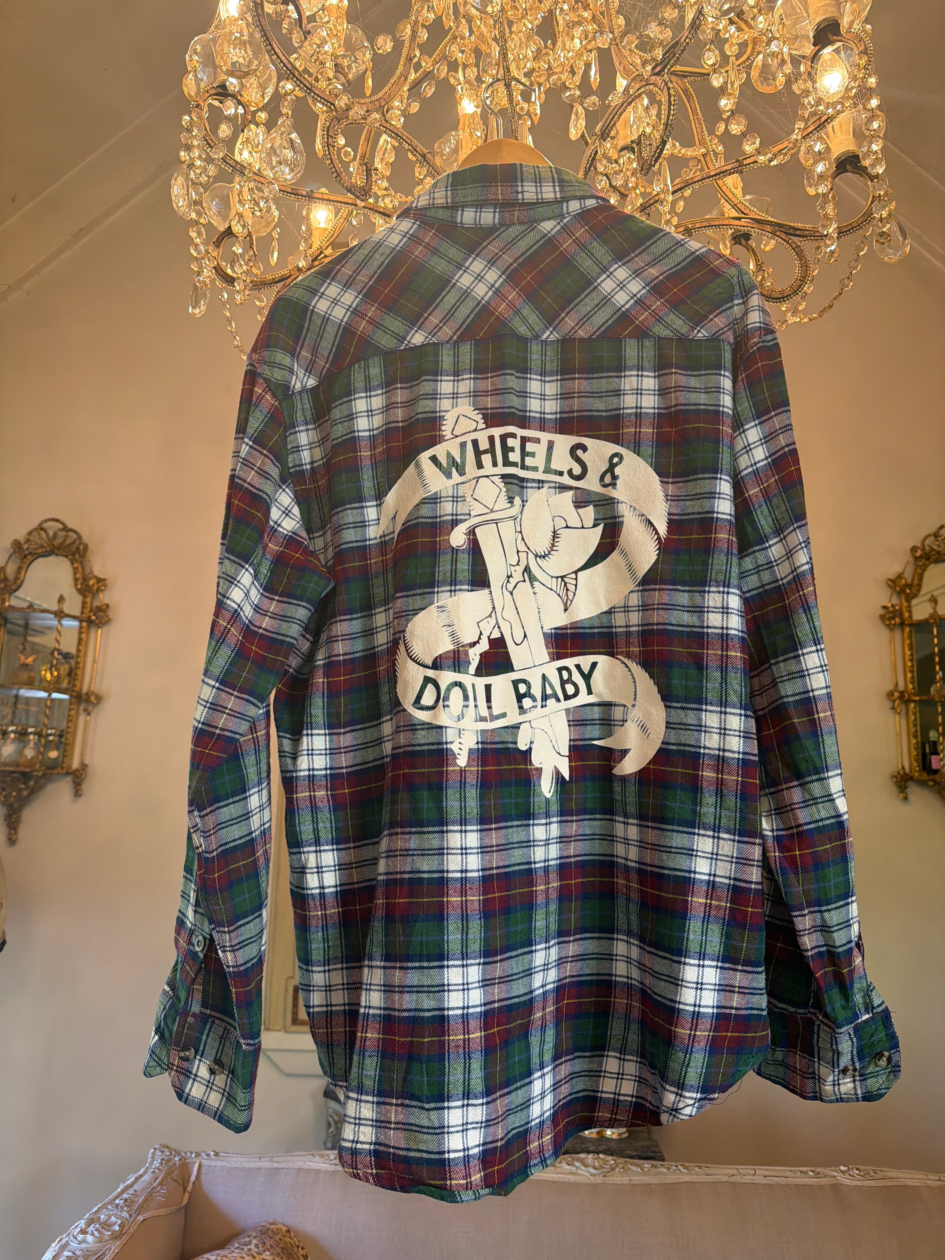 Vintage Flannel - Logo print    - Number 100 XL