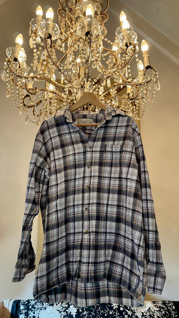 Vintage Flannel - Original Logo   - Number 74 - Size - Large
