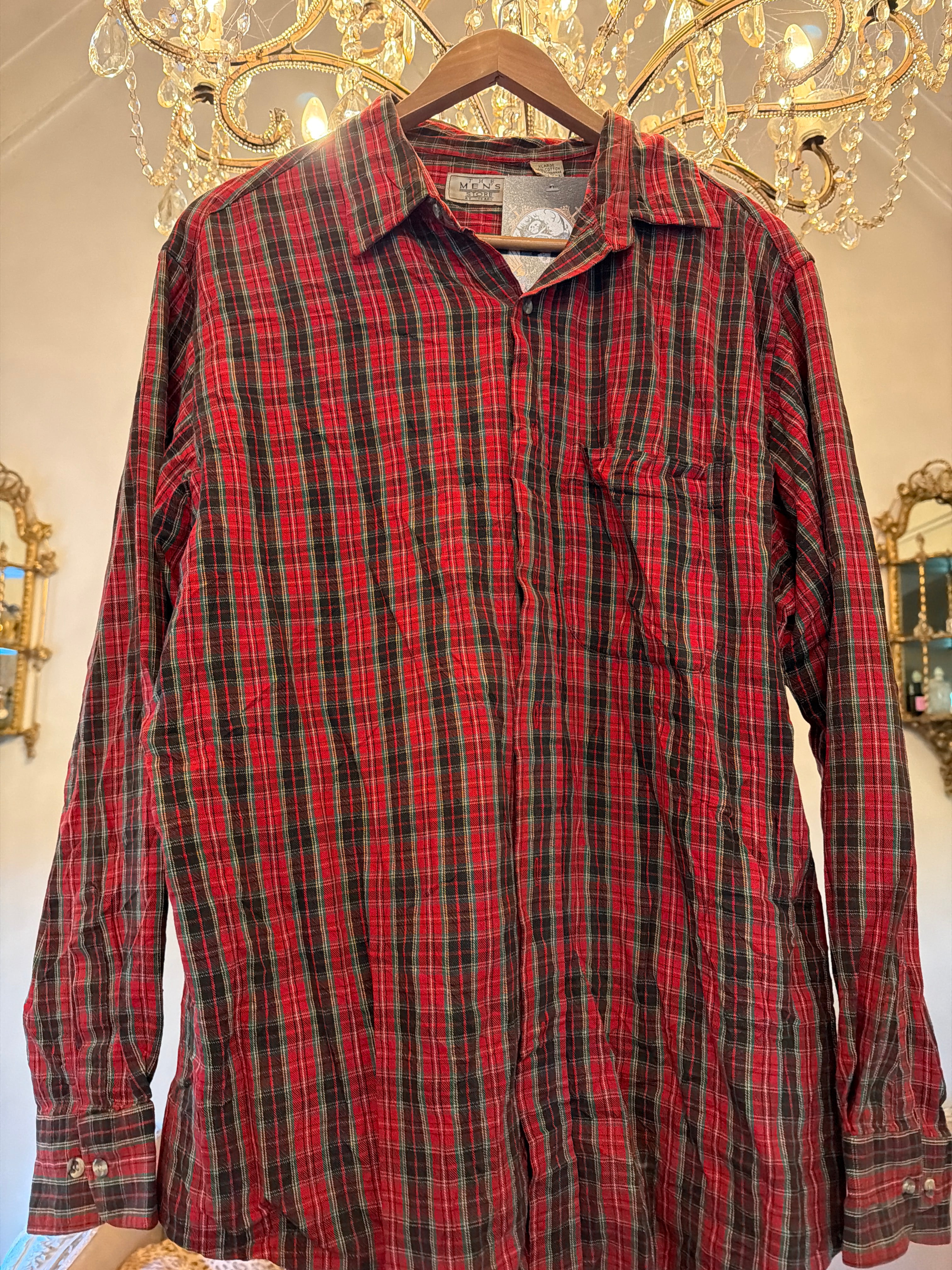 Vintage Flannel - logo print  - Number 66 - size Medium men’s