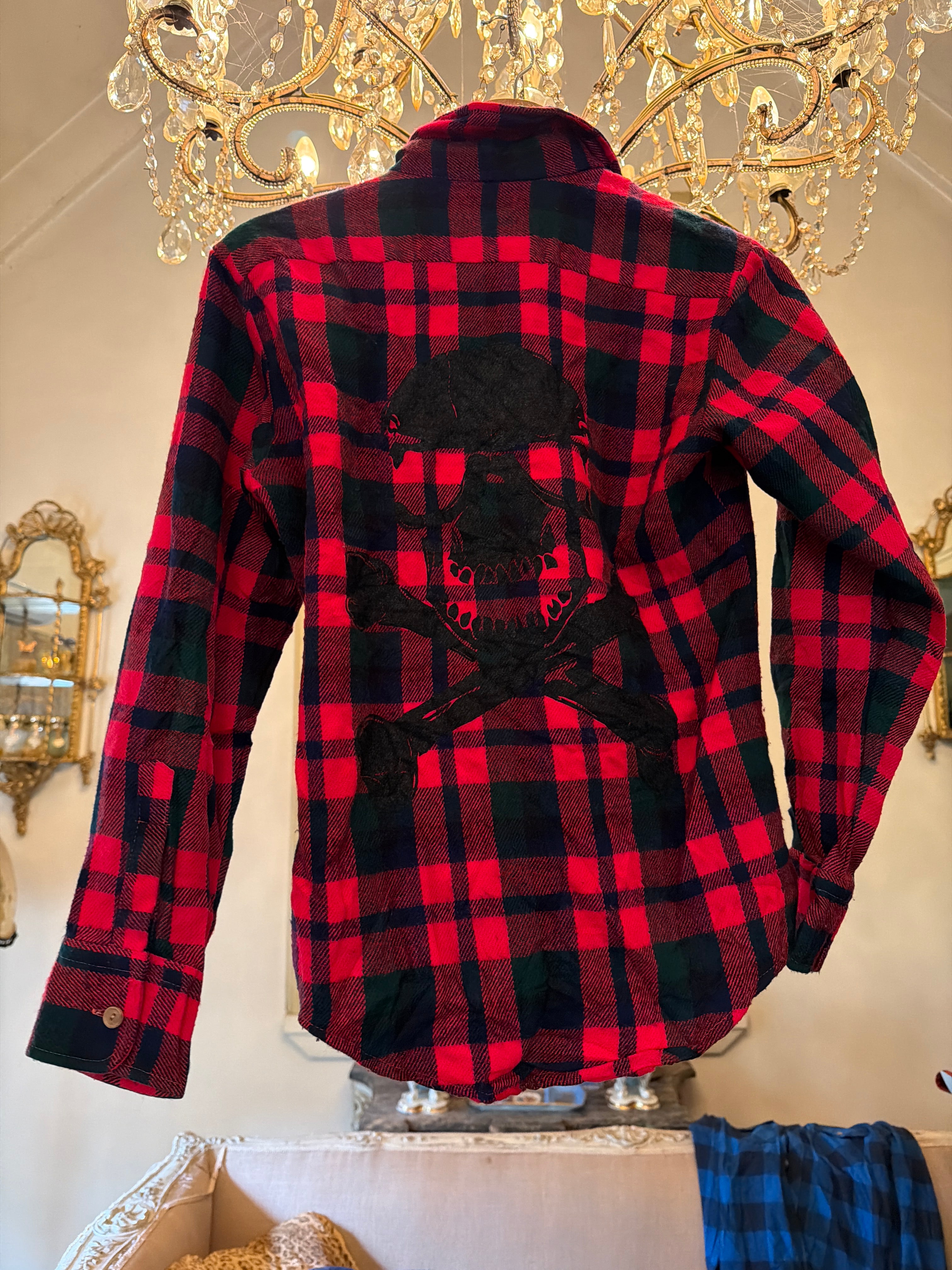 Vintage Flannel - Logo print Skull    - Number 1 Size - XS Men’s