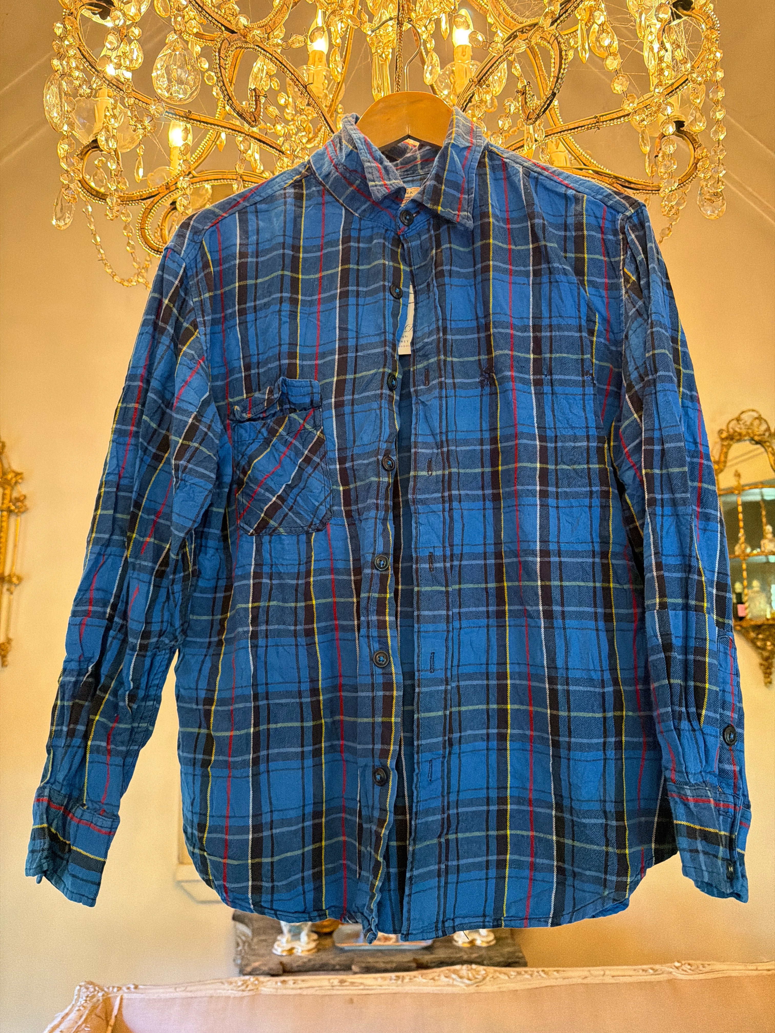 Vintage Flannel - original logo print  - Number 18 - Size - S