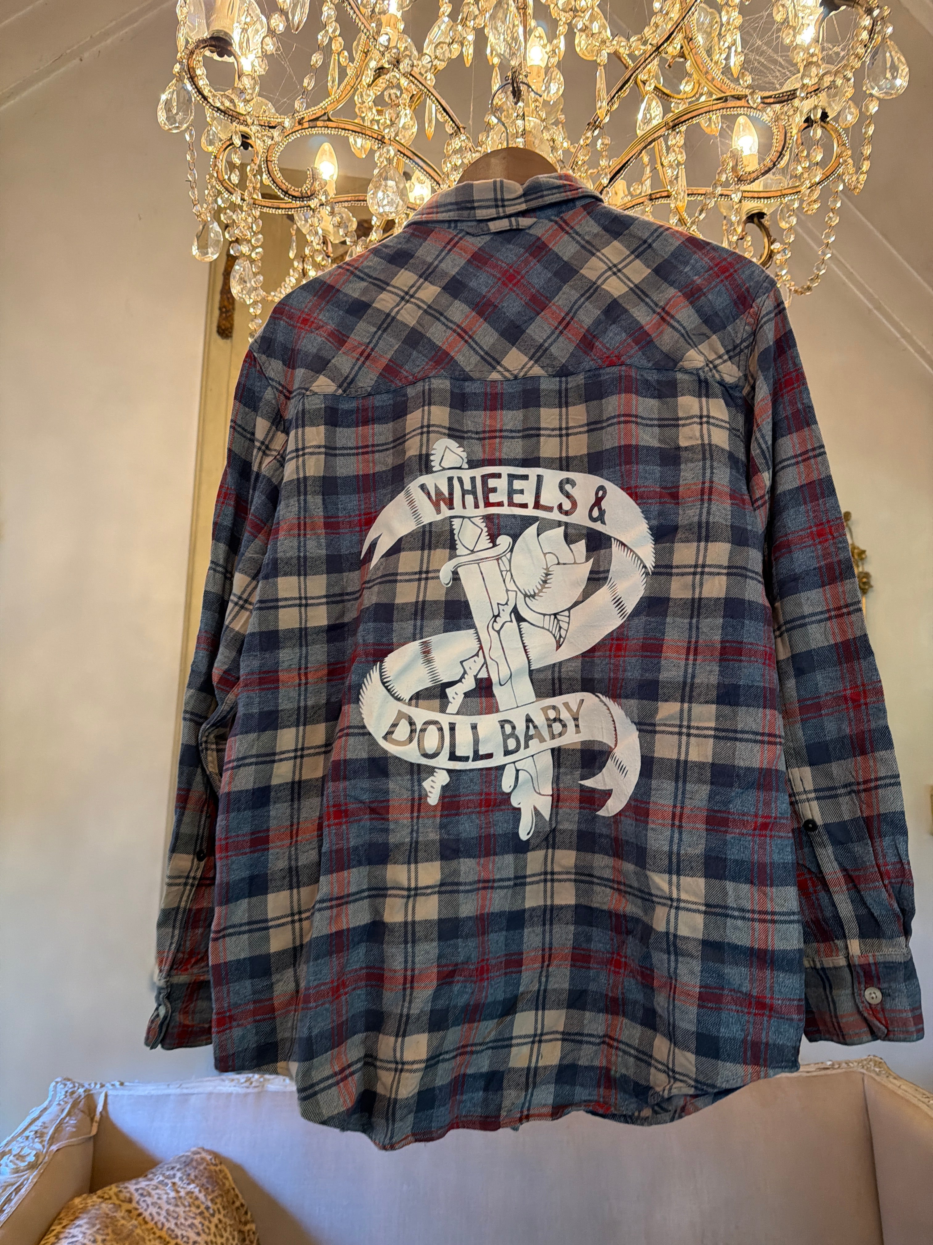 Vintage Flannel - Original Logo - Number 80 - size L men’s
