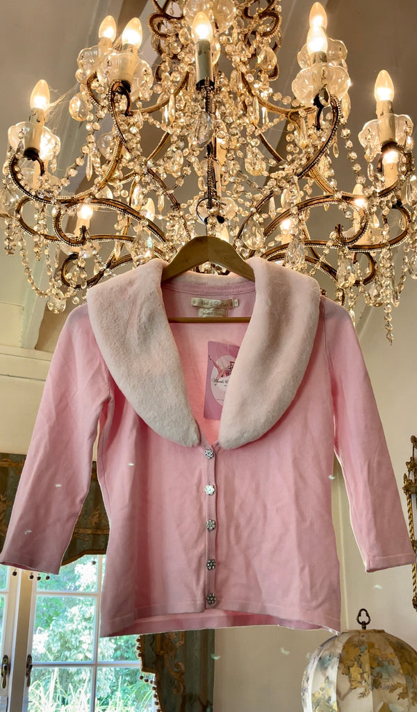 Garage Sale Pink Bombshell Cardigan size 14 - used once for photo shoot
