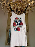 The Vintage Customised Logo print singlet peach