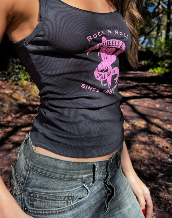 The Since '87' Singlet in Black & Pink