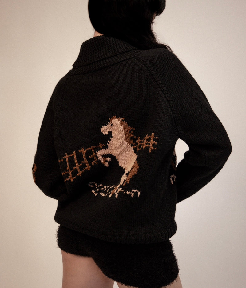Pony Girl Hand Knit Black
