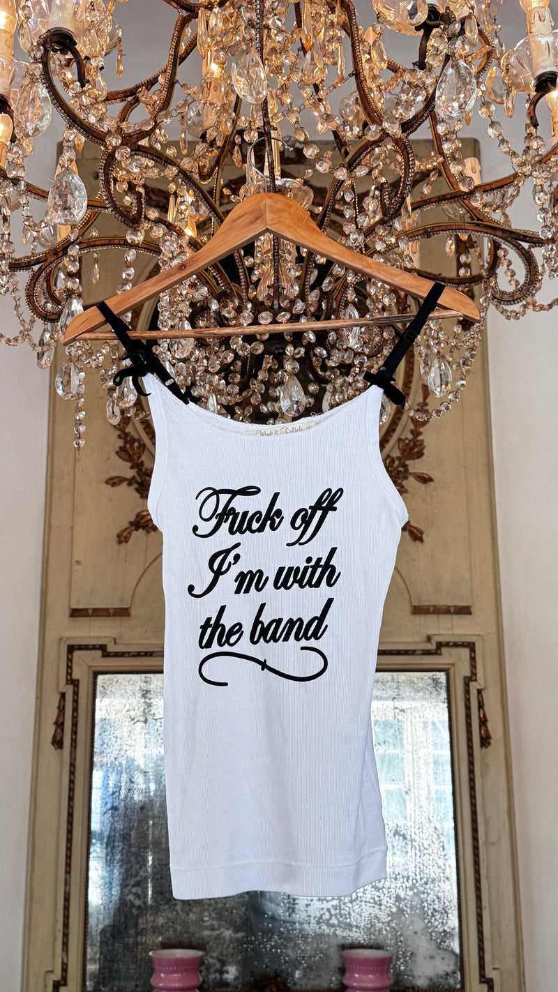 Garage Sale - F*** Off I’m with the band singlet brand new just loose stitch