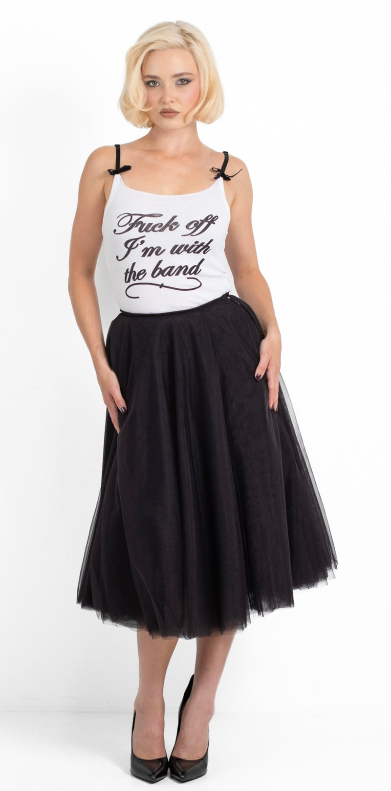 The F*ck Off I'm With The Band Singlet - White