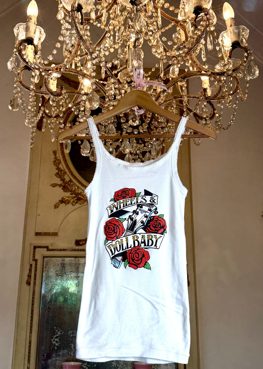 The Vintage Logo print singlet white