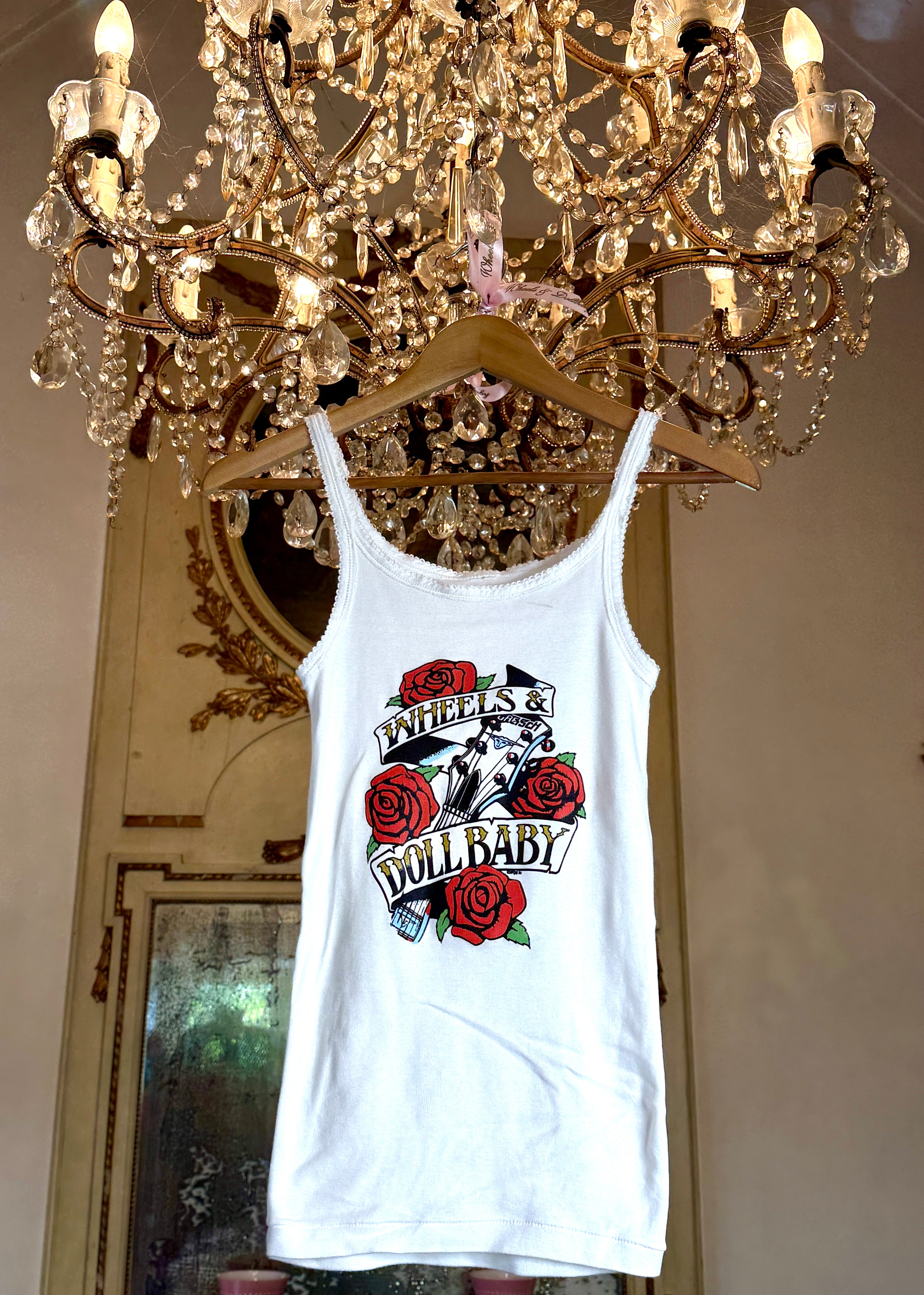 The Vintage Logo print singlet white