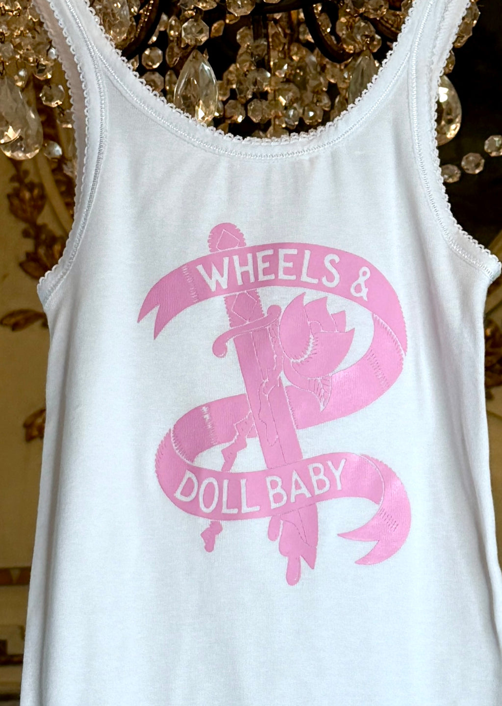 The Since '87' pink on white logo singlet