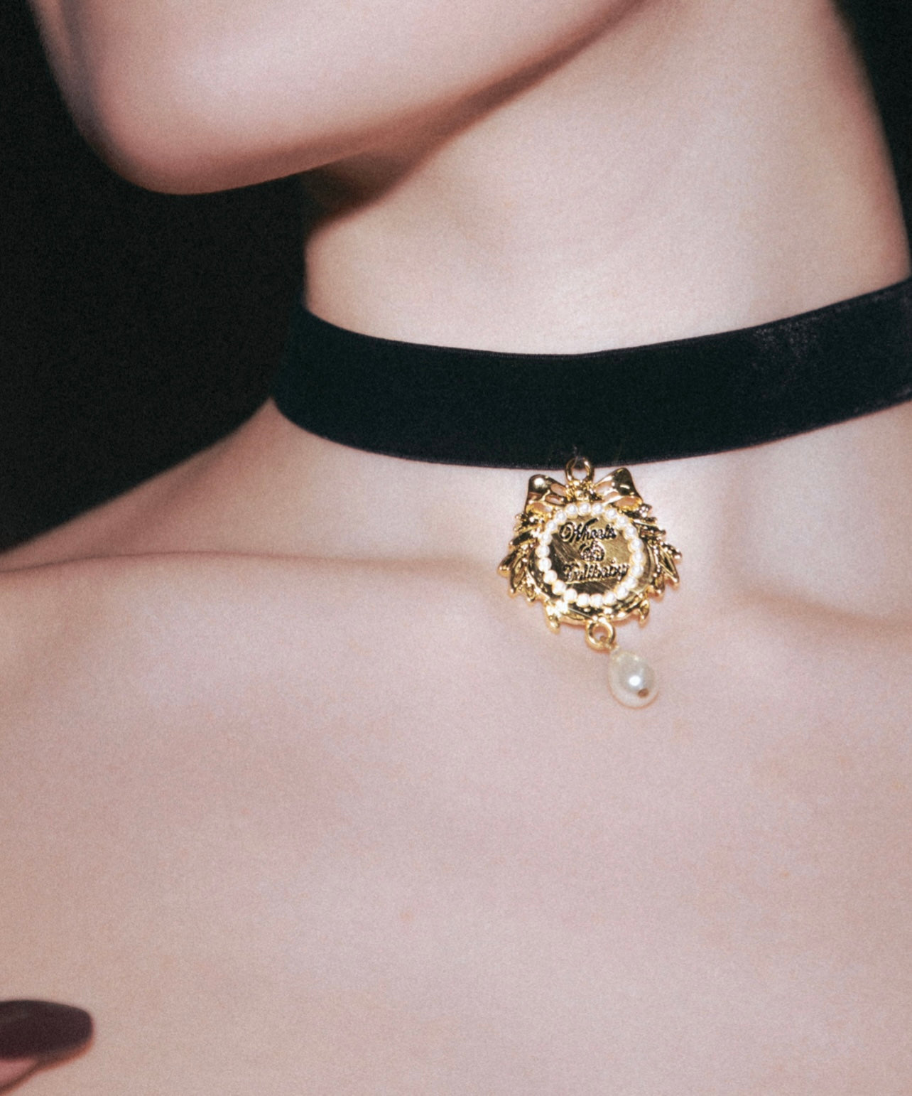 The Wheels and Dollbaby Pearl Charm Choker