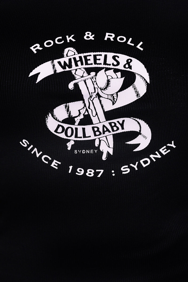 The Since '87' Singlet in Black & Pink
