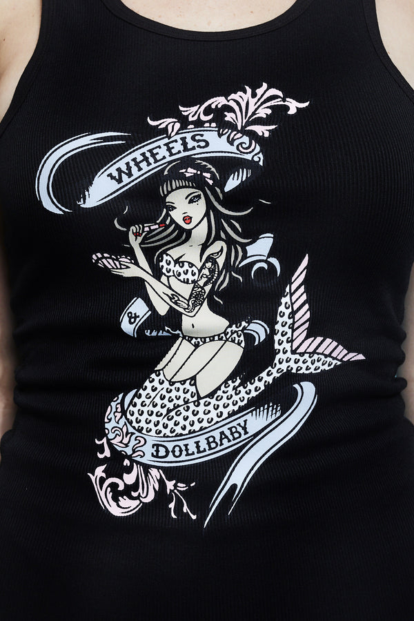 The Mermaid T-Shirt in Black