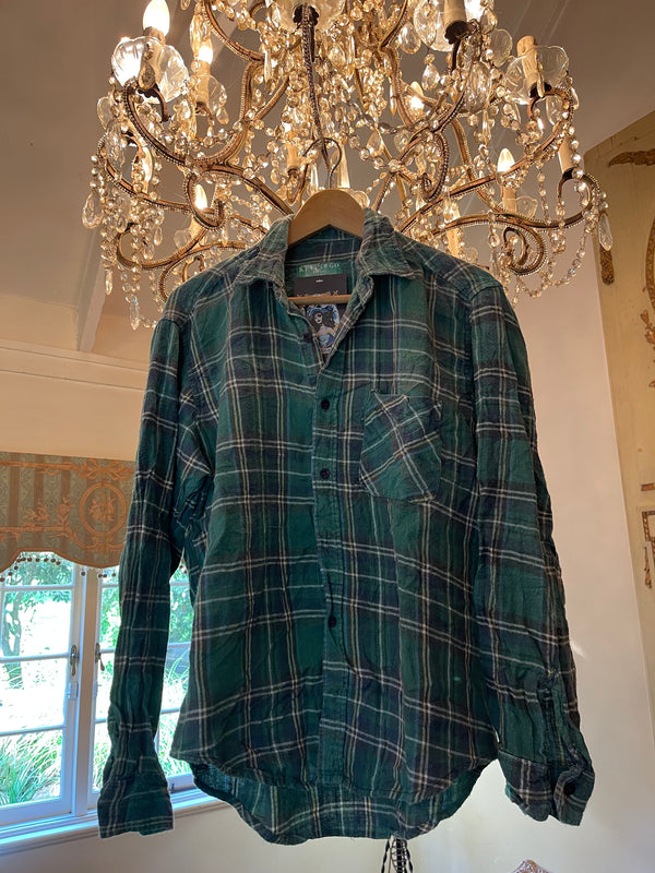 Vintage Flannel - Original logo print  - Number 7  - Size - Small