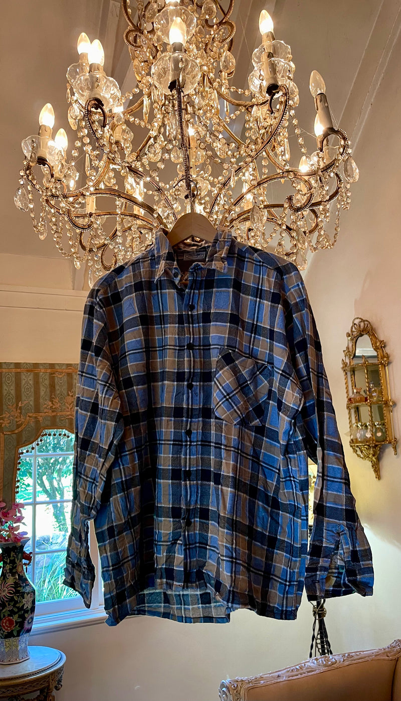 Vintage Flannel - Original logo print  - Number 12- Size - Medium