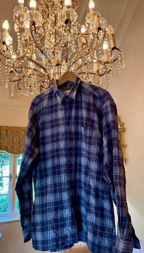Vintage Flannel - Skull Print   - Number 17  - Size - Medium -