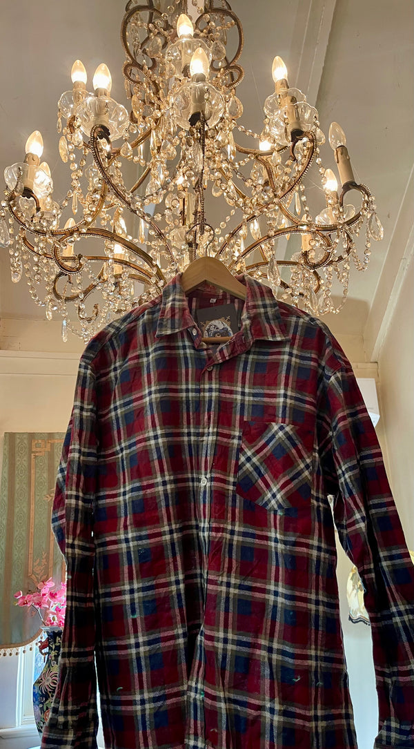 Vintage Flannel - Skull  - Number 23 - Size - Large