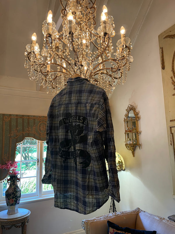 Vintage Flannel - Original logo print   - Number 9 - Size - Small