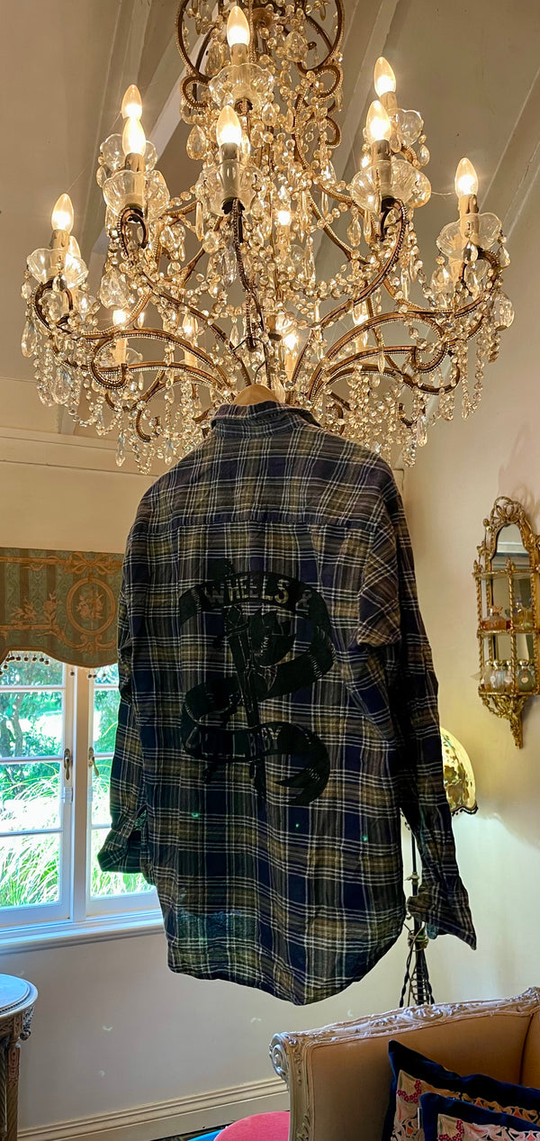 Vintage Flannel - Original logo print   - Number 9 - Size - Small