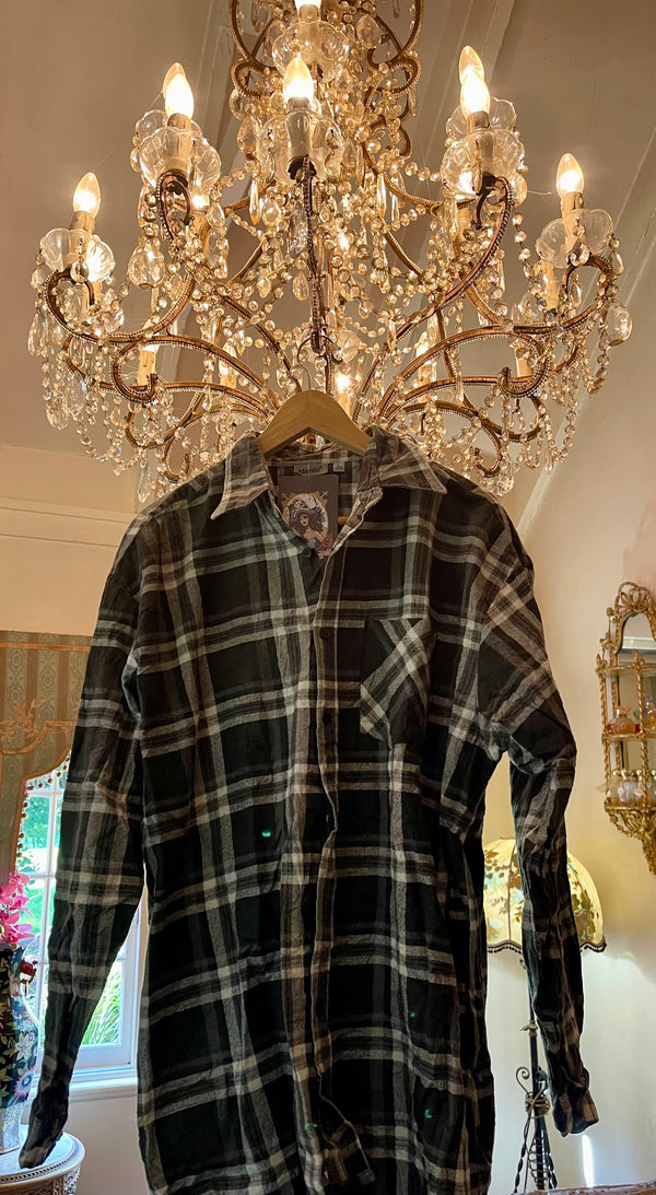 Vintage Flannel - Skull Print   - Number 29  - Size - Large