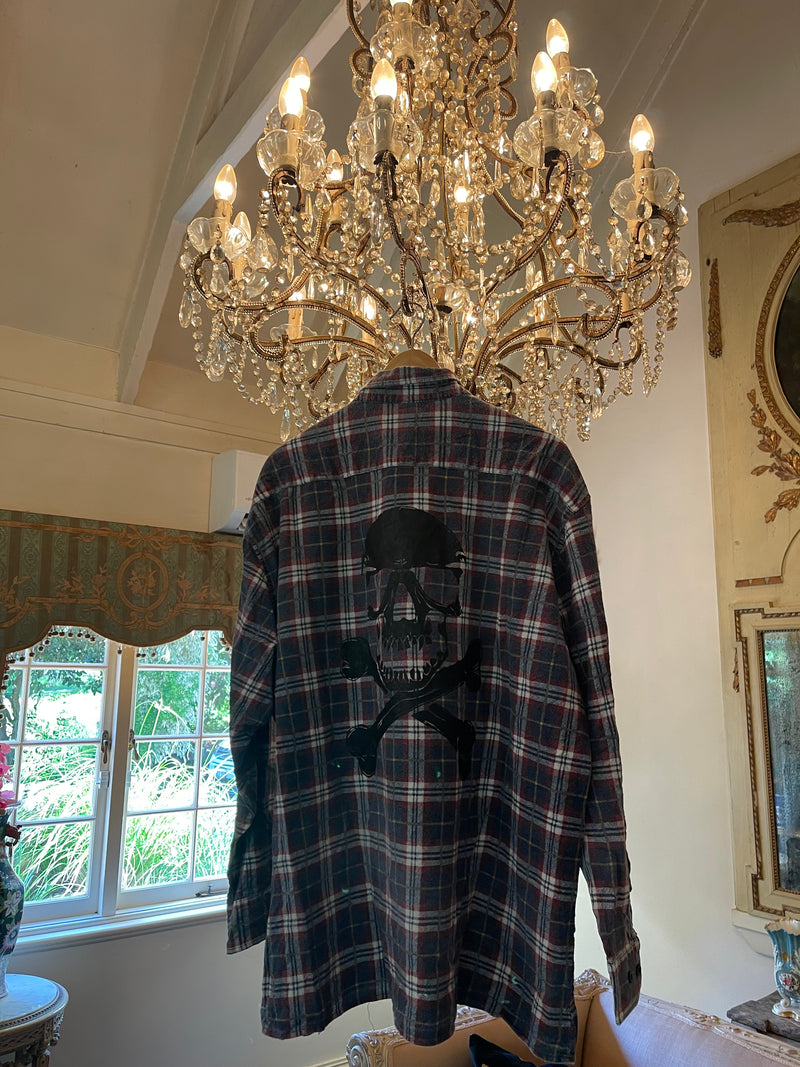 Vintage Flannel - Skull  - Number 39 Size - X Large