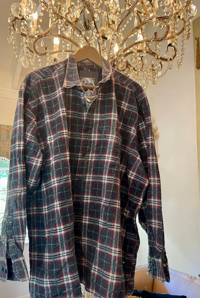 Vintage Flannel - Skull  - Number 39 Size - X Large