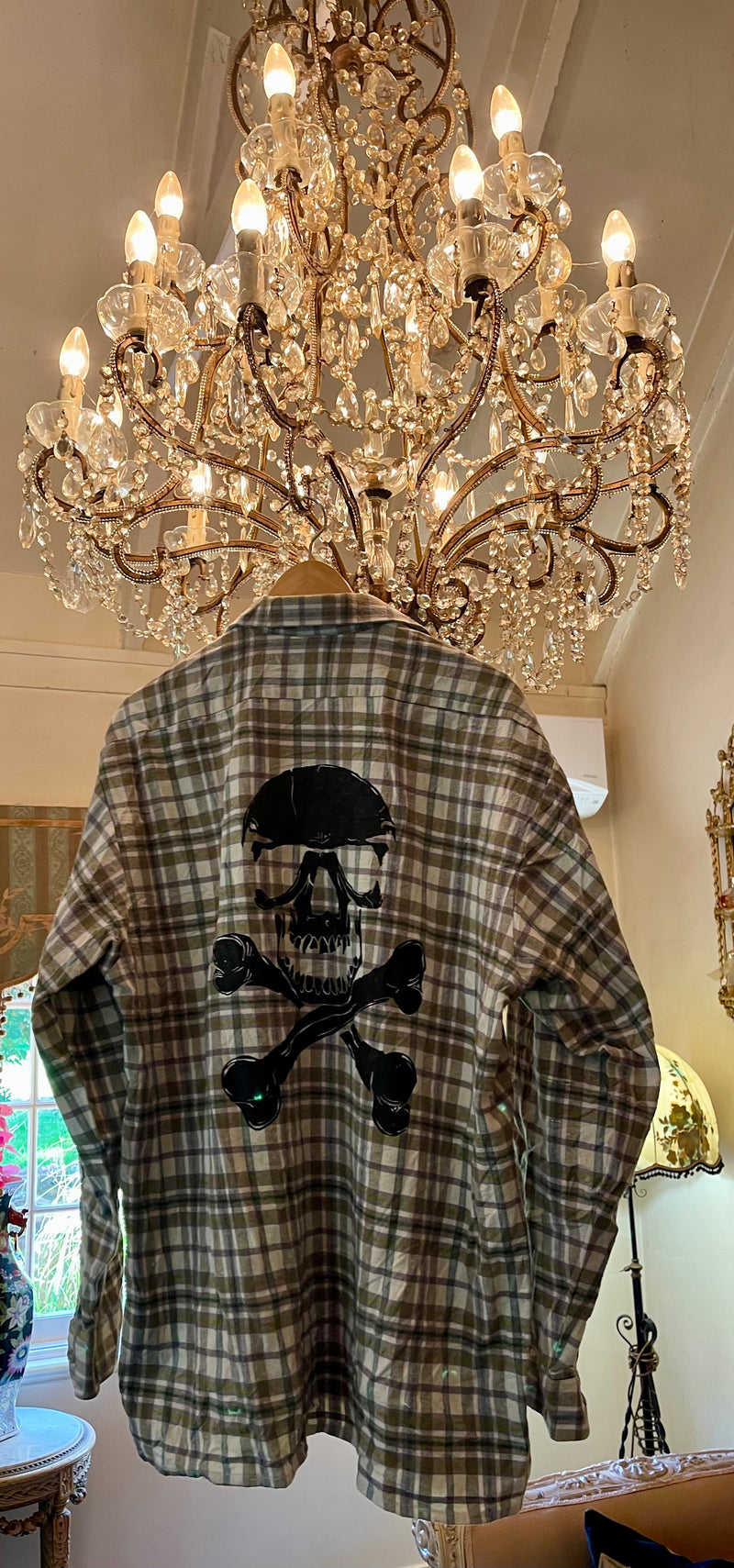 Vintage Flannel - Skull Print - Number 40 Size - X Large