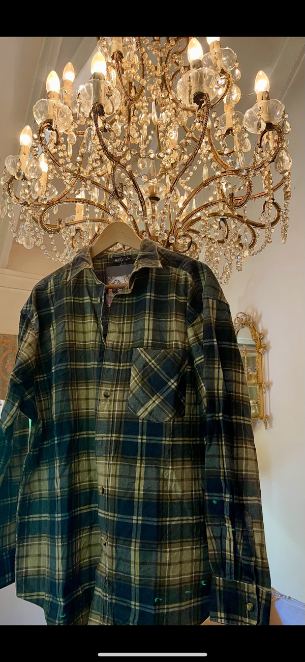 Vintage Flannel - original logo print  - Number 35 - Size - XL