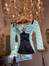 Garage Sale Jewel Lace Top worn once on photo Shoot size 10