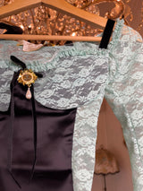 Garage Sale Jewel Lace Top worn once on photo Shoot size 10