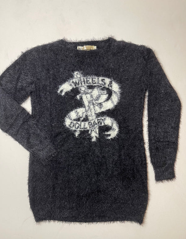 The Fluffy Original Oversized Jumper Black