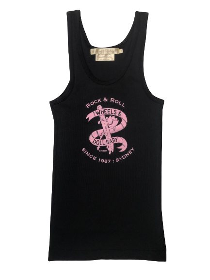 The Since '87' Singlet in Black & Pink