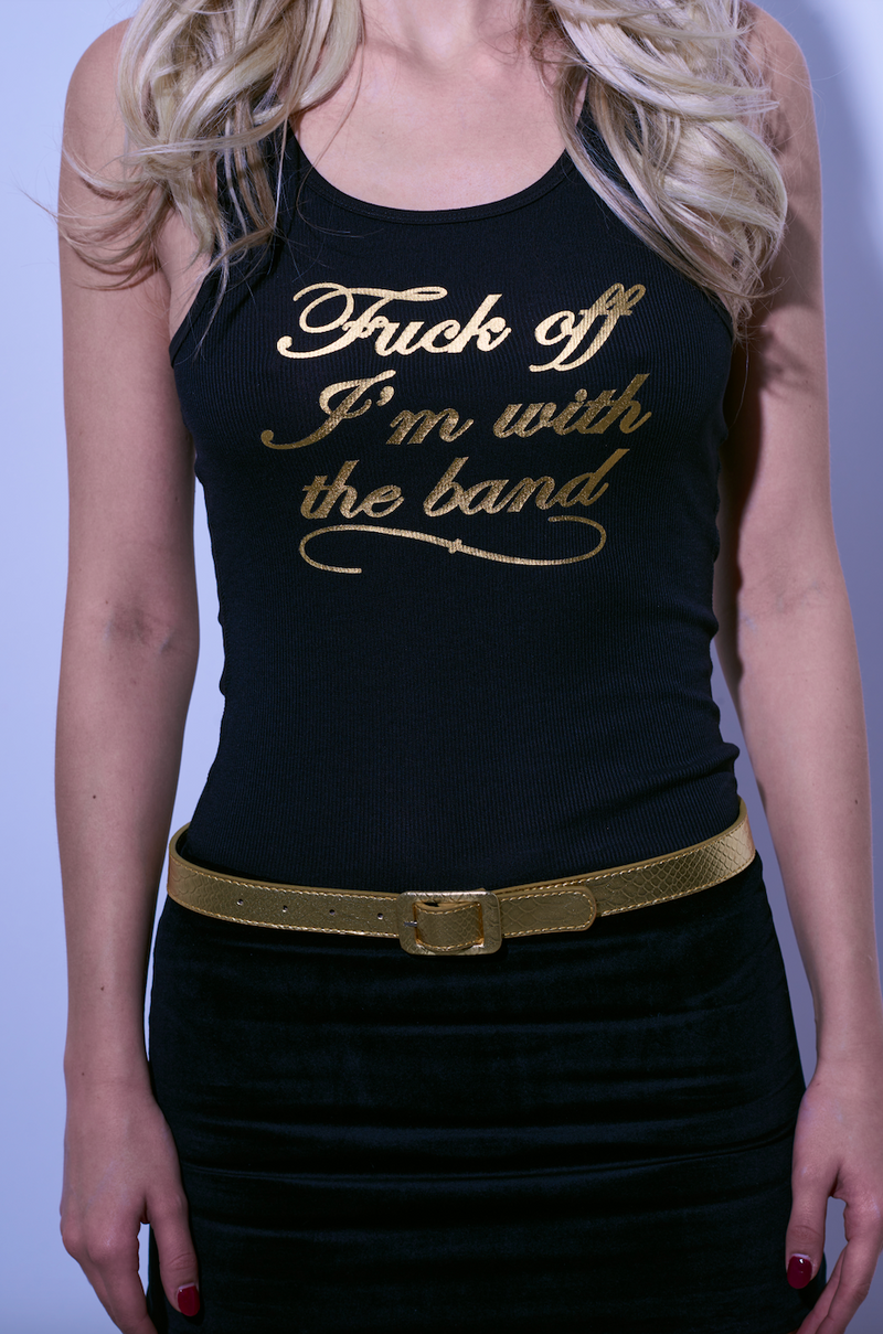 The F*ck Off I'm With The Band Singlet - Black