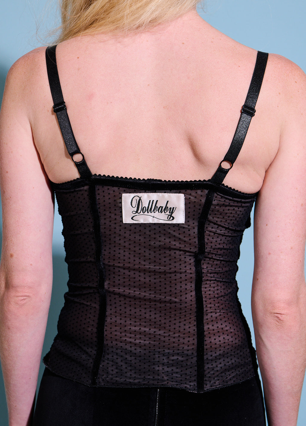 French Polka Bra Top black  - available now