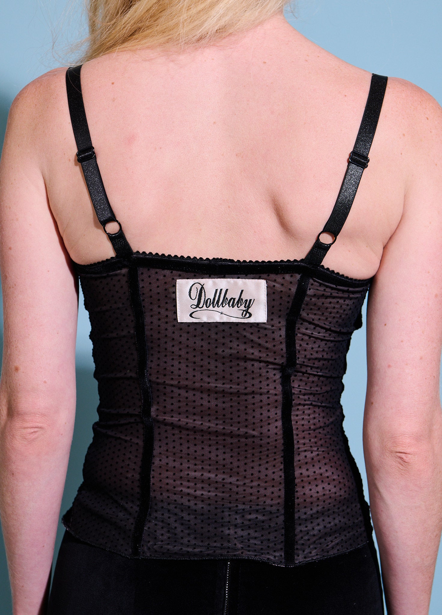 French Polka Bra Top black  - available now