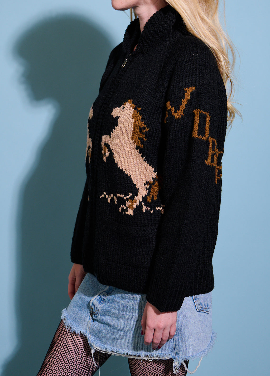 Pony Girl Hand Knit Black