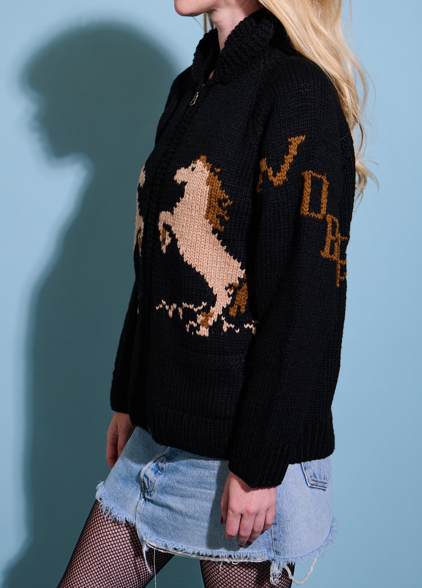 Pony Girl Hand Knit Black