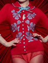Dita Cardigan - Cherry Blue Moon