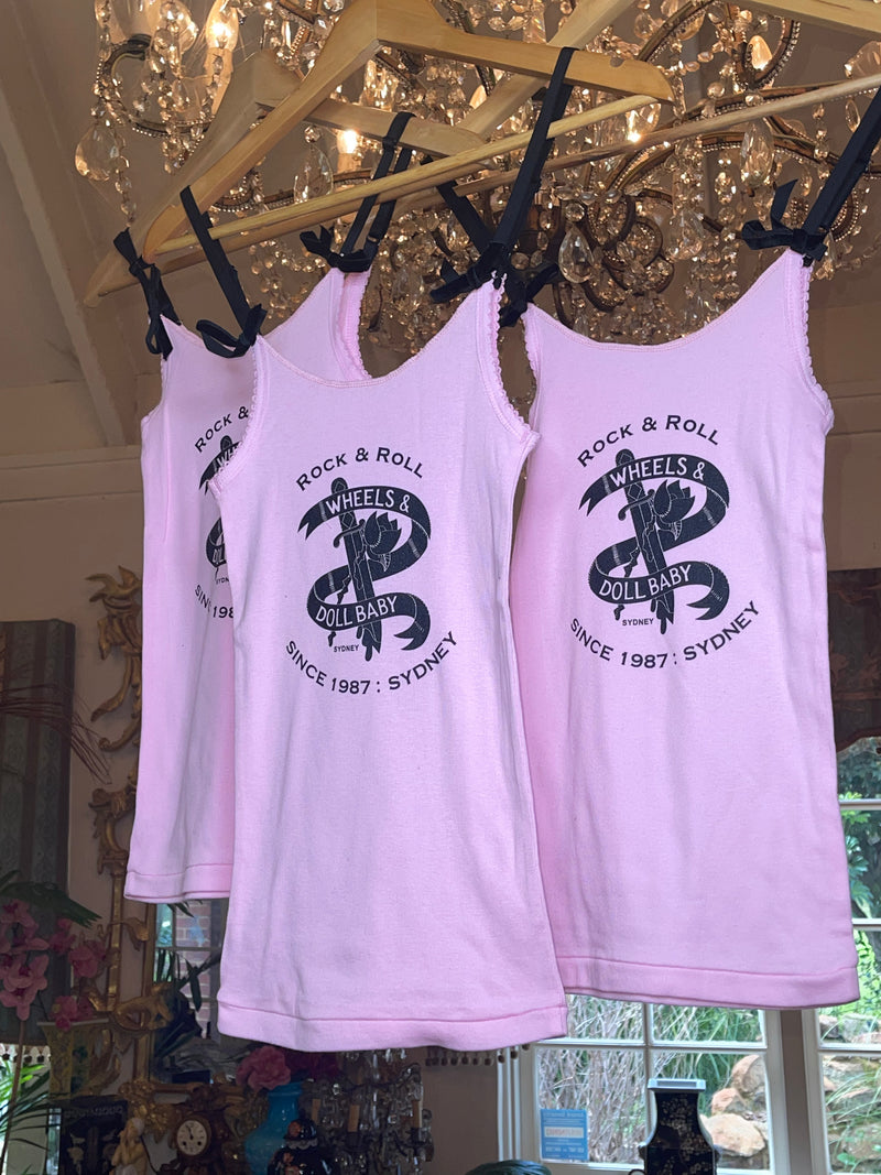 Since 87 Pink Customised Singlet  - Black Logo
