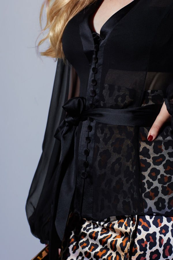 The Hollywood Blouse in Black