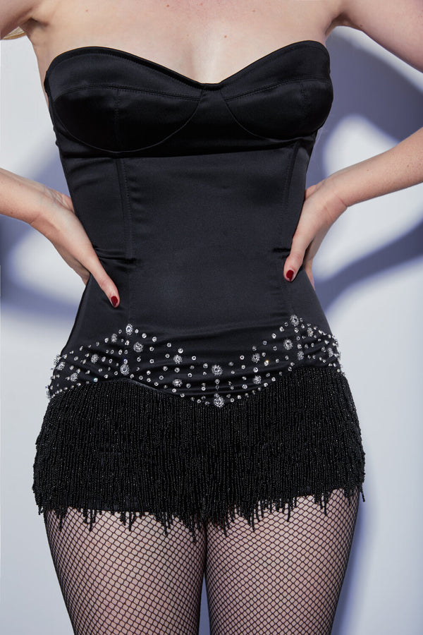 The Gentlemen Prefer Blondes Playsuit in Black