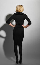 “Bombshell” Cardigan Black With Diamanté Buttons