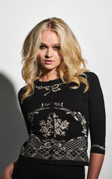 The Marie Antoinette Black Cardigan