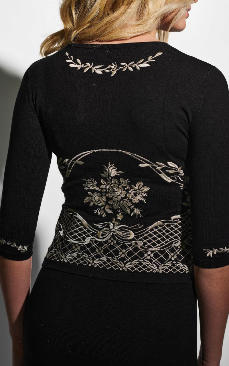 The Marie Antoinette Black Cardigan